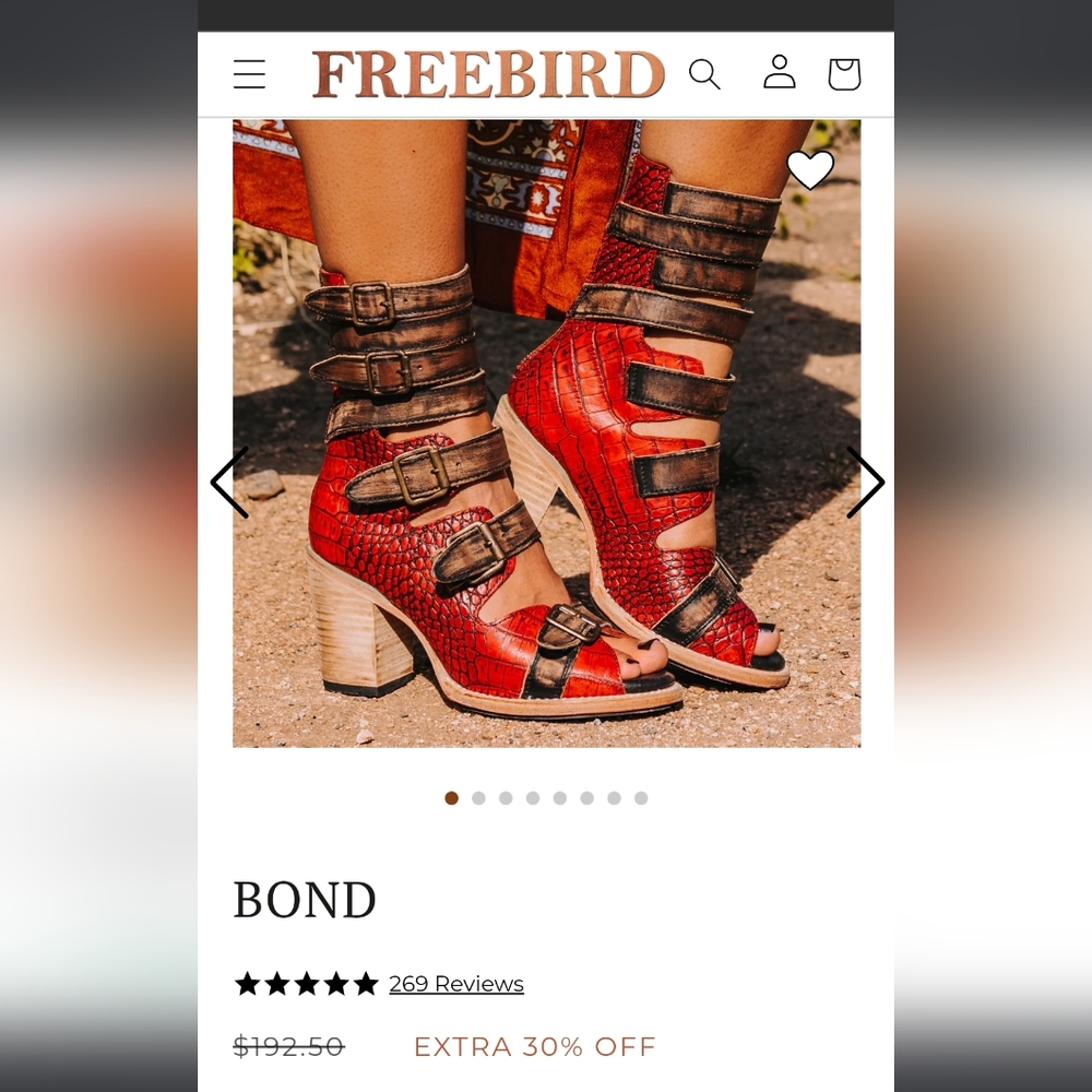 ISO Freebird Bond Red Croco Size 11